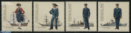 Portugal 1983 Uniforms & Ships 4v, Mint NH, Transport - Various - Ships And Boats - Uniforms - Nuevos