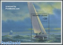 Sierra Leone 1987 Americas Cup S/s, Mint NH, Sport - Transport - Sailing - Sport (other And Mixed) - Ships And Boats - Segeln