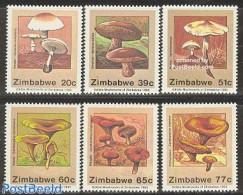 Zimbabwe 1992 Mushrooms 6v, Mint NH, Nature - Mushrooms - Pilze