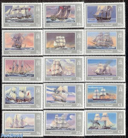 Ascension 1986 Definitives, Ships 15v, Mint NH, Transport - Ships And Boats - Boten