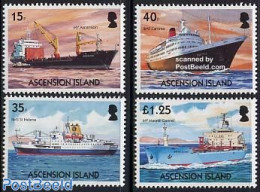 Ascension 2004 Merchant Ships 4v, Mint NH, Transport - Ships And Boats - Schiffe