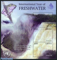 Guyana 2003 Int. Year Of Fresh Water 3v M/s, Mint NH, Nature - Water, Dams & Falls - Guyana (1966-...)