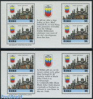 Ireland 1988 Dublin Millennium 2 S/s, Mint NH, History - Coat Of Arms - Architecture - Unused Stamps