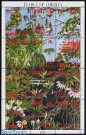 Liberia 1993 Flora 12v M/s, Mint NH, Nature - Flowers & Plants - Orchids - Other & Unclassified