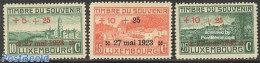 Luxemburg 1923 Leopold Visit 3v, Mint NH, Art - Bridges And Tunnels - Unused Stamps