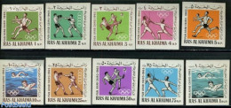 Ras Al-Khaimah 1966 Sports 10v Imperforated, Mint NH, Sport - Boxing - Fencing - Football - Sport (other And Mixed) - .. - Boksen