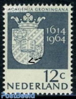 Netherlands 1964 Plate Flaw, 12c, Grey Line Under In Coat Of Arms, Mint NH, History - Science - Various - Coat Of Arms.. - Neufs