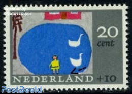 Netherlands 1965 Plate Flaw 20+10c, Longer A In NEDERLAND, Mint NH, Various - Errors, Misprints, Plate Flaws - Childre.. - Ongebruikt