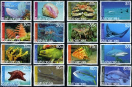 Bahamas 2012 Definitives, Marine Life 16v, Mint NH, Nature - Fish - Sea Mammals - Shells & Crustaceans - Turtles - Sha.. - Fishes