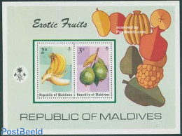 Maldives 1975 Fruits S/s, Mint NH, Health - Nature - Food & Drink - Fruit - Alimentación