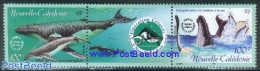 New Caledonia 2001 Whales 2v+tab [:T:], Mint NH, Nature - Sea Mammals - Nuovi