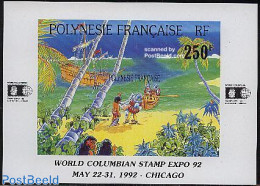 French Polynesia 1992 Columbian Stamp Expo S/s, Mint NH, History - Transport - Explorers - Ships And Boats - Neufs