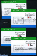 Sierra Leone 1991 Philanippon 4 S/s, Locomotives, Mint NH - Other & Unclassified