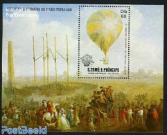 Sao Tome/Principe 1983 Aviation, Balloon S/s, Mint NH, Transport - Balloons - Montgolfières