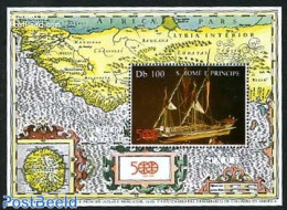Sao Tome/Principe 1987 Discovery Of America S/s, Mint NH, History - Transport - Various - Explorers - Ships And Boats .. - Explorers