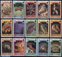 Virgin Islands 1985 Official, Marine Life 15v, Mint NH, Nature - Shells & Crustaceans - Mundo Aquatico