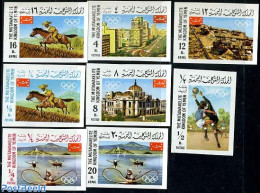 Yemen, Kingdom 1967 Preolympic Games 8v Imperforated, Mint NH, Nature - Sport - Fishing - Horses - Football - Olympic .. - Fische