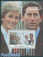 Gambia 1991 Charles & Diana S/s, Mint NH, History - Charles & Diana - Kings & Queens (Royalty) - Royalties, Royals