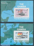 Gambia 1992 Ships 2 S/s, Mint NH, History - Transport - Various - Flags - Germans - Ships And Boats - Maps - Ships