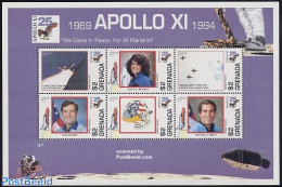 Grenada 1994 Challenger Accident 6v M/s, Mint NH, History - Transport - Aircraft & Aviation - Space Exploration - Disa.. - Airplanes
