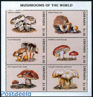 Grenada 1997 Mushrooms 6v M/s, Mint NH, Nature - Mushrooms - Mushrooms