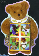 Grenada 2002 Teddy Bears 4v M/s, Mint NH, Sport - Various - Baseball - Basketball - Golf - Teddy Bears - Toys & Childr.. - Béisbol