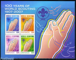Grenada 2007 100 Years Of World Scouting 4v M/s, Mint NH, Sport - Scouting - Other & Unclassified