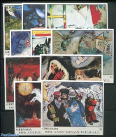 Grenada 1986 Marc Chagall 10 S/s, Mint NH, Art - Modern Art (1850-present) - Other & Unclassified