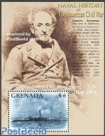 Grenada 2002 CSS Tennessee S/s, Mint NH, Transport - Ships And Boats - Ships