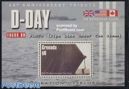 Grenada 2004 D-Day S/s, Mint NH, History - Transport - Militarism - World War II - Ships And Boats - Militaria