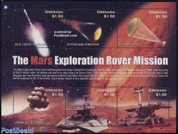 Grenada 2004 Mars Developments 6v M/s, Mint NH, Transport - Space Exploration - Other & Unclassified