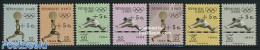 Haiti 1964 Olympic Games +5c. Overprints 7v (with Dot Behind C), Mint NH, Sport - Athletics - Olympic Games - Athletics