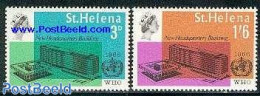 Saint Helena 1966 New WHO Building 2v, Mint NH, Health - Health - Sainte-Hélène