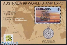 Saint Helena 1999 Australia 99 S/s, Mint NH, Science - Transport - Various - Weights & Measures - Ships And Boats - Maps - Barcos