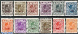 Yugoslavia 1926 Flooding Fund Overprints 12v, Unused (hinged), History - Disasters - Unused Stamps