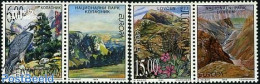 Yugoslavia 1999 Europa, National Parks 2v+tabs, Mint NH, History - Nature - Europa (cept) - Birds Of Prey - Flowers & .. - Ongebruikt