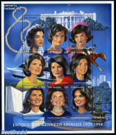 Gambia 1996 Jackie Kennedy-Onassis 9v M/s, Mint NH, History - American Presidents - Women - Unclassified