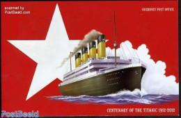 Alderney 2012 Titanic Prestige Booklet, Mint NH, Performance Art - Transport - Music - Stamp Booklets - Ships And Boat.. - Musik