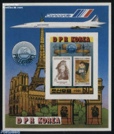 Korea, North 1981 Philexfrance S/s Imperforated, Mint NH, Philately - Stamps On Stamps - Art - Pablo Picasso - Rembrandt - Postzegels Op Postzegels