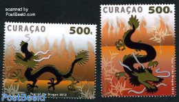 Curaçao 2012 Year Of The Dragon 2v, Mint NH, Various - New Year - Nouvel An