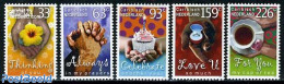 Dutch Caribbean 2011 Wishing Stamps 5v, Mint NH, Health - Nature - Various - Food & Drink - Flowers & Plants - Greetin.. - Alimentation