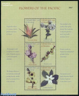 Micronesia 2000 Flowers 6v M/s, Mint NH, Nature - Flowers & Plants - Orchids - Micronésie