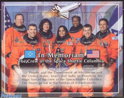 Micronesia 2003 Columbia Accident 7v M/s, Mint NH, History - Transport - Space Exploration - Disasters - Micronésie
