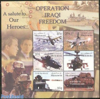 Micronesia 2003 Iraqi Freedom 6v M/s, B-52, Mint NH, History - Transport - Militarism - Helicopters - Aircraft & Aviat.. - Militares