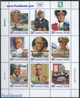 Marshall Islands 2001 Heroes Of World War II 9v M/s, Mint NH, History - Transport - Militarism - Aircraft & Aviation -.. - Militares