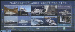 Marshall Islands 2007 Yacht Registry 10v M/s, Mint NH, Nature - Transport - Water, Dams & Falls - Ships And Boats - Barcos