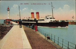 CPA Dieppe Seine-Maritime, Dampfer, Leuchtturm - Other & Unclassified