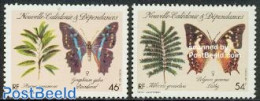 New Caledonia 1987 Butterflies 2v, Mint NH, Nature - Butterflies - Unused Stamps