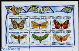 Niger 1998 Butterflies 6v M/s, Mint NH, Nature - Butterflies - Niger (1960-...)