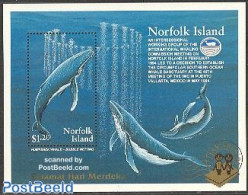 Norfolk Island 1995 Jakarta 95 S/s, Mint NH, Nature - Sea Mammals - Philately - Other & Unclassified